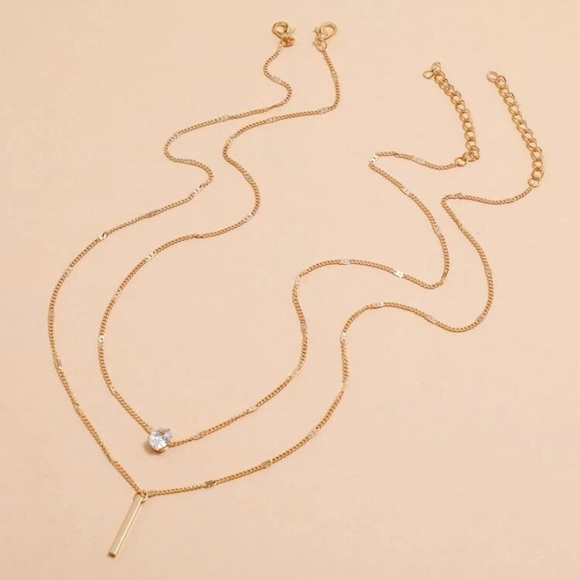 Elegant 2 piece bar charm necklace ✨✨ - Picture 2 of 2